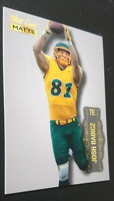 Josh Babicz Wild Card Matte #MB-124 White RC NDSU Bison & Green Bay Packers