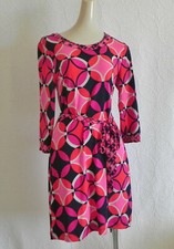 Banana Republic Sheath Dress Tie Belted Jersey Multi-Color 3/4 Sleeve Size XS