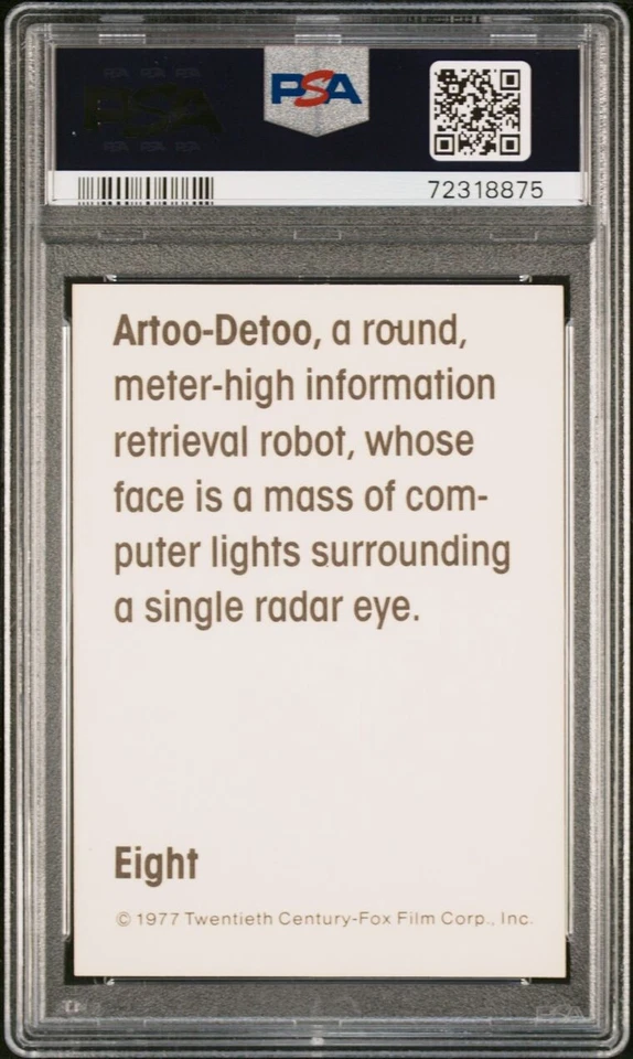 1977 Star Wars Artoo-Deetoo R2-D2 #8 Wonder Bread Trading Card PSA 8 NM-MT - Image 2 of 2