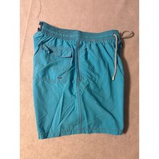 Vilebrequin Moorea Swim Trunks Youth XL 28 in Turquoise Blue Contrast Stitch