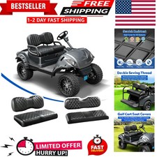 4PCS Golf Cart Seat Covers Kit, Front and Rear Seat Covers Fits YAMAHA/G29/Dr...