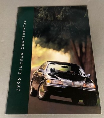 1996 Lincoln Continental 30-page Original Car Dealer Sales Brochure Catalog