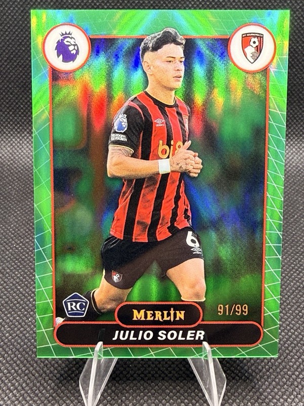 Julio Soler [Green Refractor] #4 2026 Topps Merlin Premier League /99