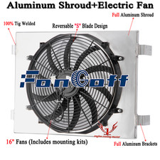 Electric Radiator 16 Fan Wshroud For 1955 1956 1957 Chevy Bel-air Nomad V8 Us Electric Radiator 16 Fan Wshroud For 1955 1956 1957 Chevy Bel-air Nomad V8 Us