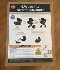Evenflo Shyft DualRide Infant Car Seat  Stroller Combo Black FACTORY SEALED 