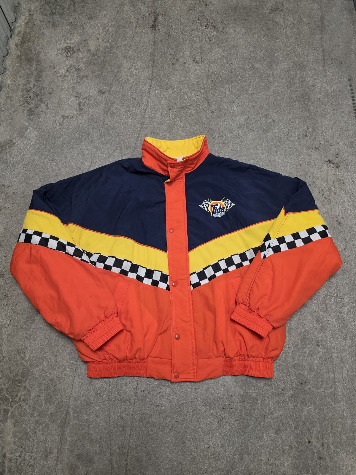 VTG Swingster NASCAR Tide Racing Jacket 90s Ricky Rudd 10 Colorblock USA Size XL