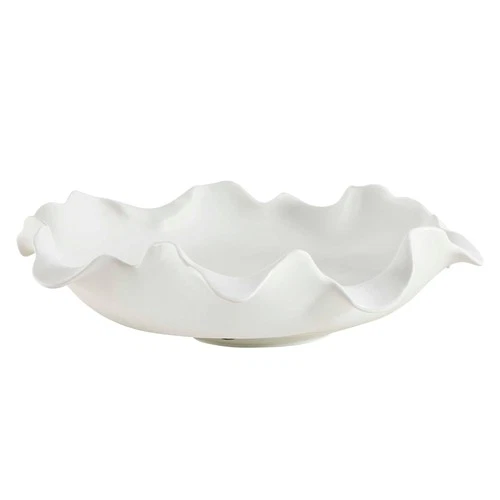 Uttermost 18286 Wave Crest 20"W Earthenware Decorative Bowl - White - Picture 2 of 6