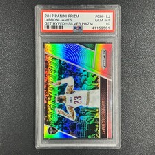 2017 Panini Prizm LeBron James Get Hyped Silver Prizm PSA 10#Z