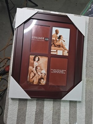 Studio Decor Collage Collection 11x14 Brown Multi-Aperture Frame for Four 4x6