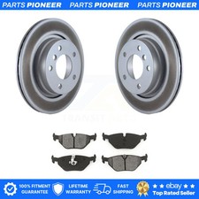 Rear Coated Brake Rotor Semi-Metallic Pad Kit For BMW 325i 325Ci 328i 323i 323Ci