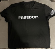 Freedom T-shirt American flag Tee Black T-shirt