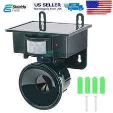 Solar Ultrasonic Animal Repellent Dog Cat Bird Skunk Deer Raccoon For Garden US