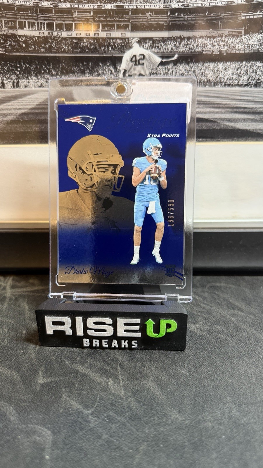 #'d /599 * 2024 Panini Prestige - Rookies Drake Maye #304 Xtra Points Blue (RC)