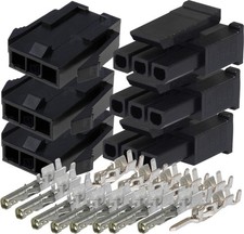 Molex Single Row 3-Pin Male Female Receptacle Plug, w/Terminal sockets Mi
