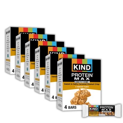 KIND Protein MAX Bars, Sweet & Salty Caramel Peanut Crisp, Gluten Free, Low S...