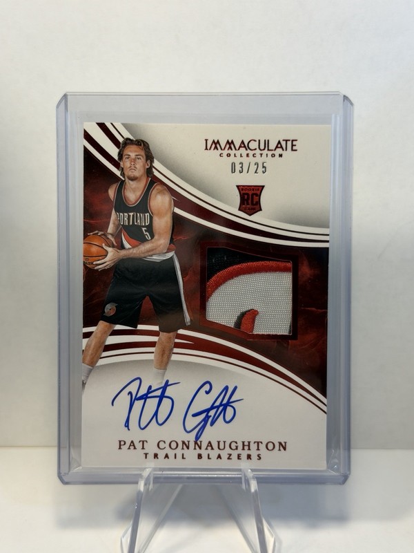 2015-16 Immaculate Collection Pat Connaughton Auto Patch /25 RPA Blazers