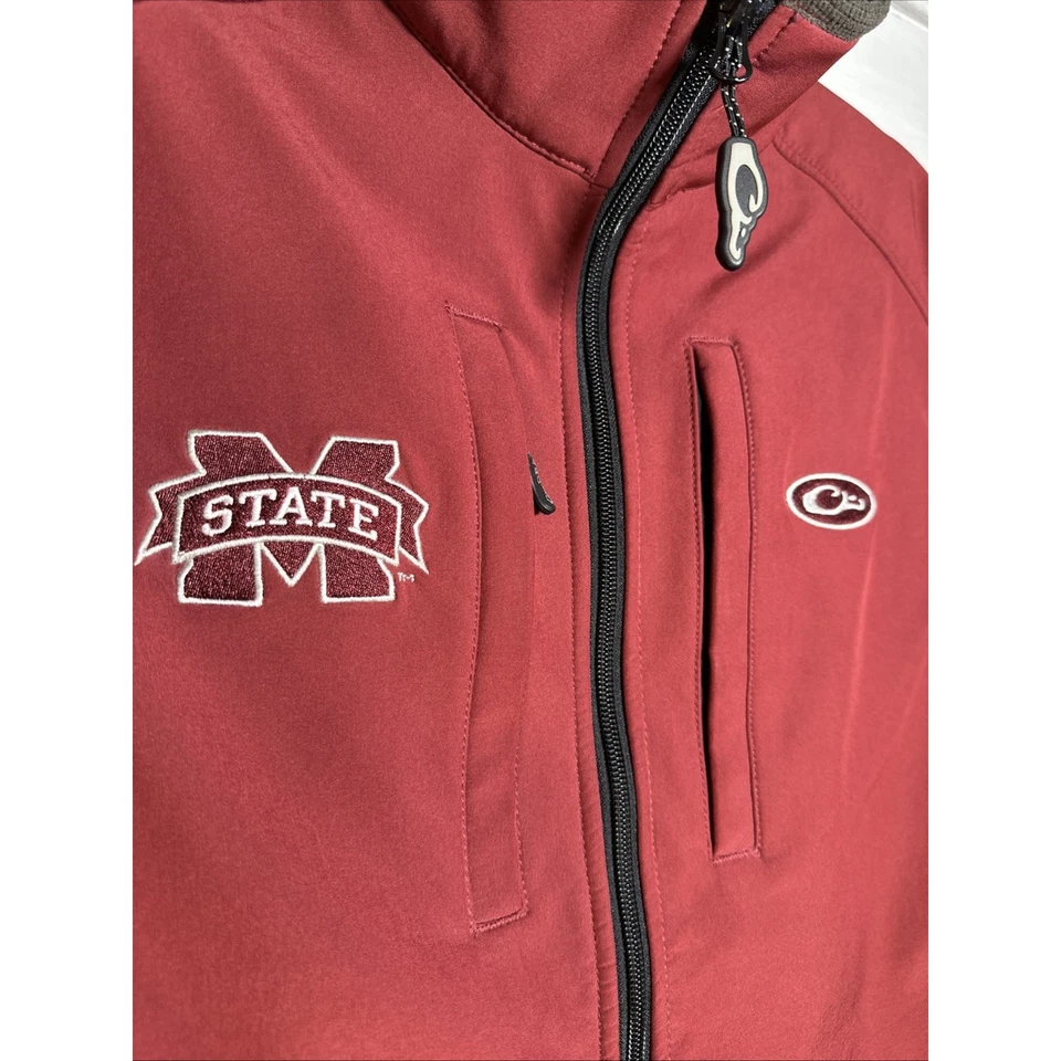 Drake Windproof Tech Vest FSU Mississippi State Bulldogs MSU Maroon Burgundy M - Image 2 of 4