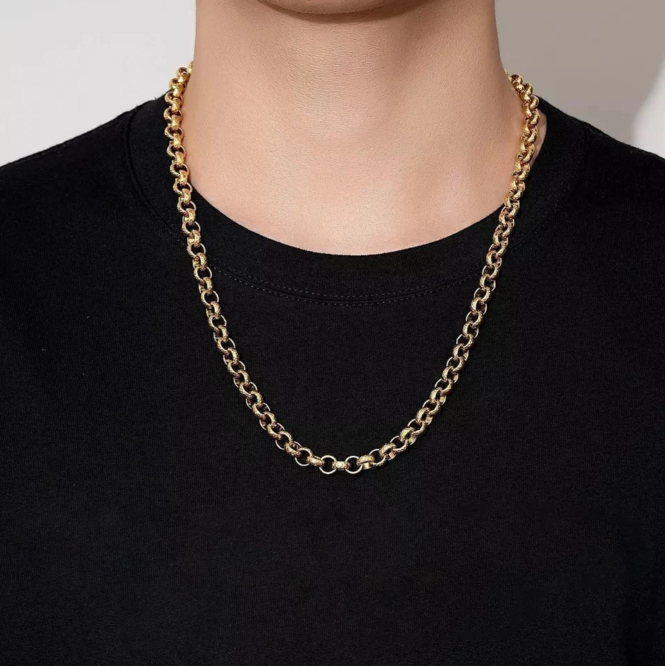 9ct Gold Filled | 8mm Diamond Cut Belcher Chain | 16, 20, 24, 30 Inch For Unisex - Image 4 of 4