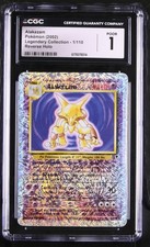 Pokemon Card CGC 1 Alakazam Reverse Holo Legendary Collection 1/110