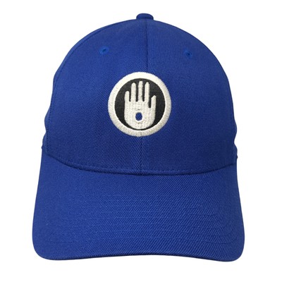 Flexfit Yupoong Fitted Baseball Cap Blue Medium Lightweight Embroidered
