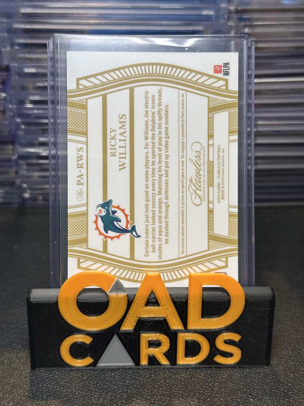 2024 Panini Flawless Ricky Williams #PA-RWS Patch Auto /15 view 4