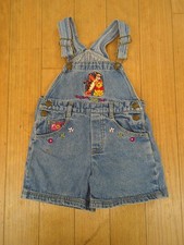 Disney Winnie The Pooh Vintage Overalls Kids 6 Blue Denim Tigger Embroidered