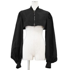 Christian Dior 100  Silk Cropped Bomber Jacket Women Size 40 Black