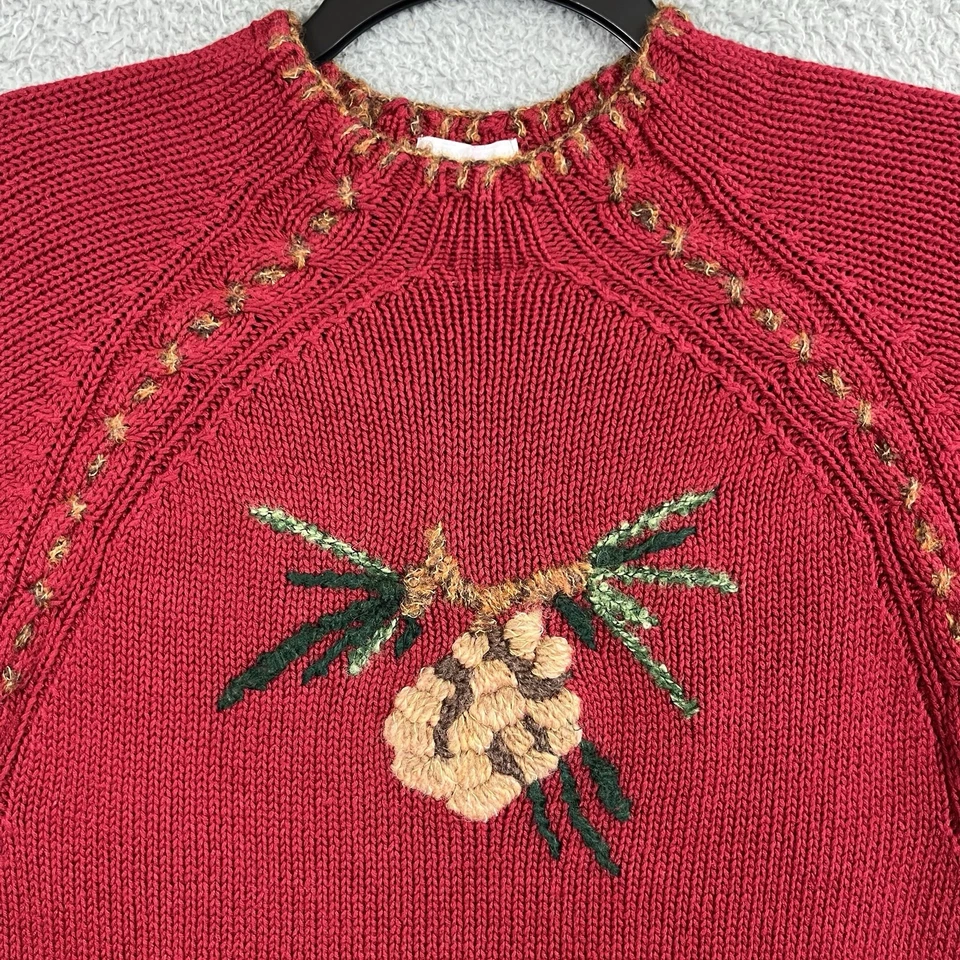 Suéter Coldwater Creek para mujer se ajusta como pequeño algodón Ramie piña Cottagecore Foto 4 de 4