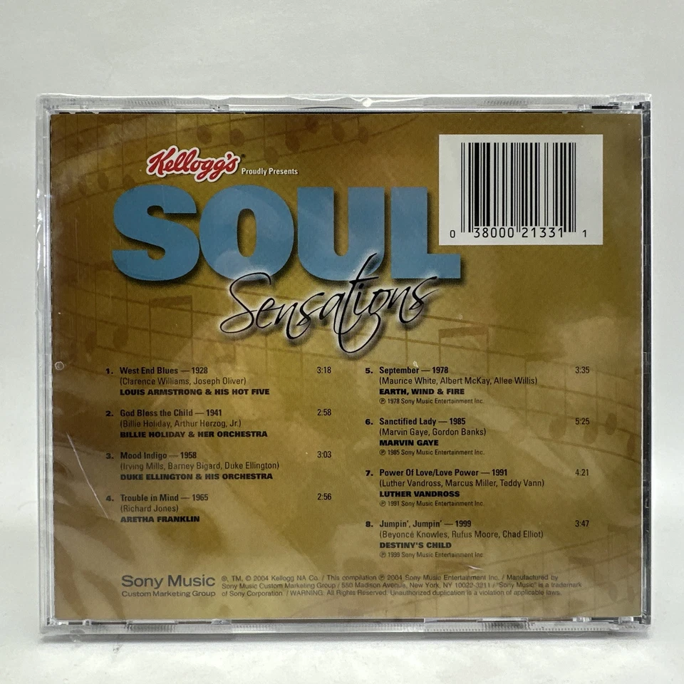 NEW VINTAGE Kellogg's Presents Soul Sensations Sony Music Entertainment CD 2004 - Image 2 of 4