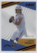 2020 Panini Chronicles Clear Vision Rookies Red 168/199 Justin Herbert #CV-3 0w1