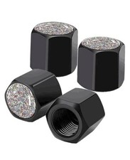 Tire Valve Stem Caps 4 Pack, Car Wheel Stem Caps,Aluminum Holographic Glitter