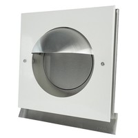 Edelstahl-LüFtungsgitter 150 Wetterschutzgitter Abluftgitter Flansch Kappa White