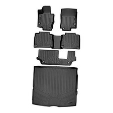 Custom Fit Floor Mats 3 Rows and Cargo Liner Behind 2nd Row Set Compatible