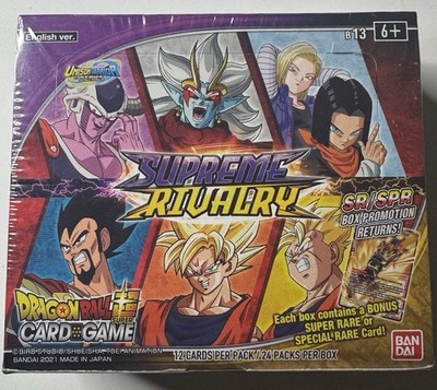 Dragon Ball Super B13 Supreme Rivalry Box Sealed ENG B13 DBS 24 Pack SR Promo