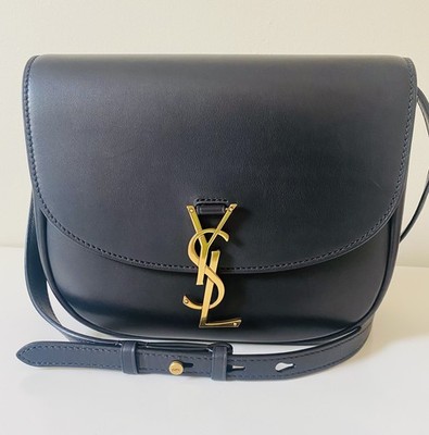 Authentic Saint Laurent YSL Kaia Shoulder Bag - Black Smooth Leather