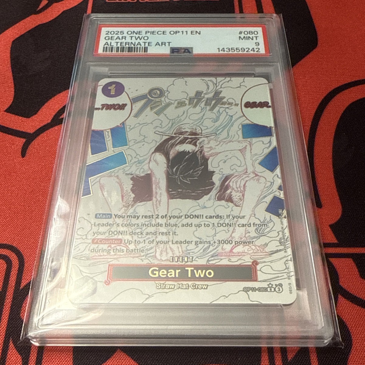 Gear Two (Alternate Art) OP11-080 A Fist of Divine Speed Foil for