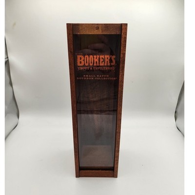 Booker's Bourbon Wood Display Box Small Batch Collection Uncut Unfiltered