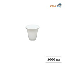 Bicchieri di Plastica 80 ml bianchi caffè espresso bar bicchierini 1000 pz
