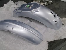 TRIUMPH BONNEVILLE T100 SCRAMBLER MUDGUARDS BLUE  GARAGE BARN FIND