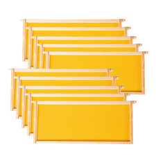 Deep Brood Beehive Frames with Wax Foundation,10 Pack Honey Bee Frames with 100