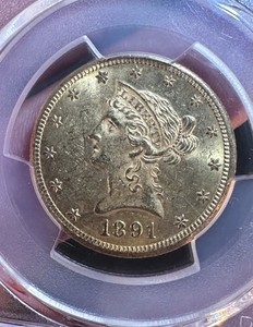 1891-CC $10 Gold Liberty Head MS61 PCGS