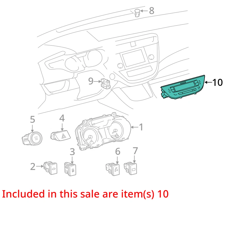 Control de temperatura delantero de 2 zonas para 13-18 AVALON 763838 Foto 3 de 4