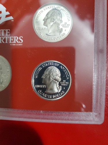 2003 S .9 Silver Proof State Quarters In Original Case. Set Of 5 - 31.25 Grams. - Picture 12 of 12