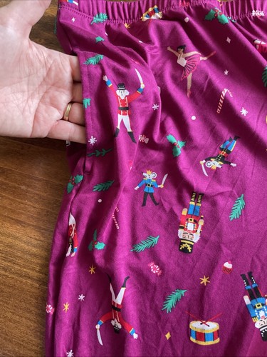 Neu mit Etikett Damen lila Nussknacker & Ballerina Pyjama Jogginghose & Oberteil Schlafset 3X - Bild 7 von 8