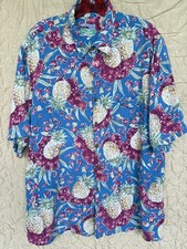 Vintage Reyn Spooner Mens XL Shirt Short Sleeve Pineapple Hawaiian Aloha Vacay