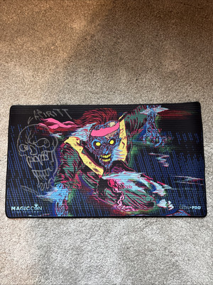 Magic Con Vegas 2024 ARTIST SIGNED  Glow In Dark Come Back Wrong Playmat 