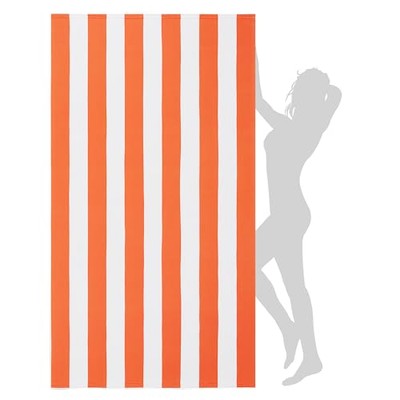  Extra Large Beach Towel - Oversized Mircofiber 40 x 70 inches, XL Striped 