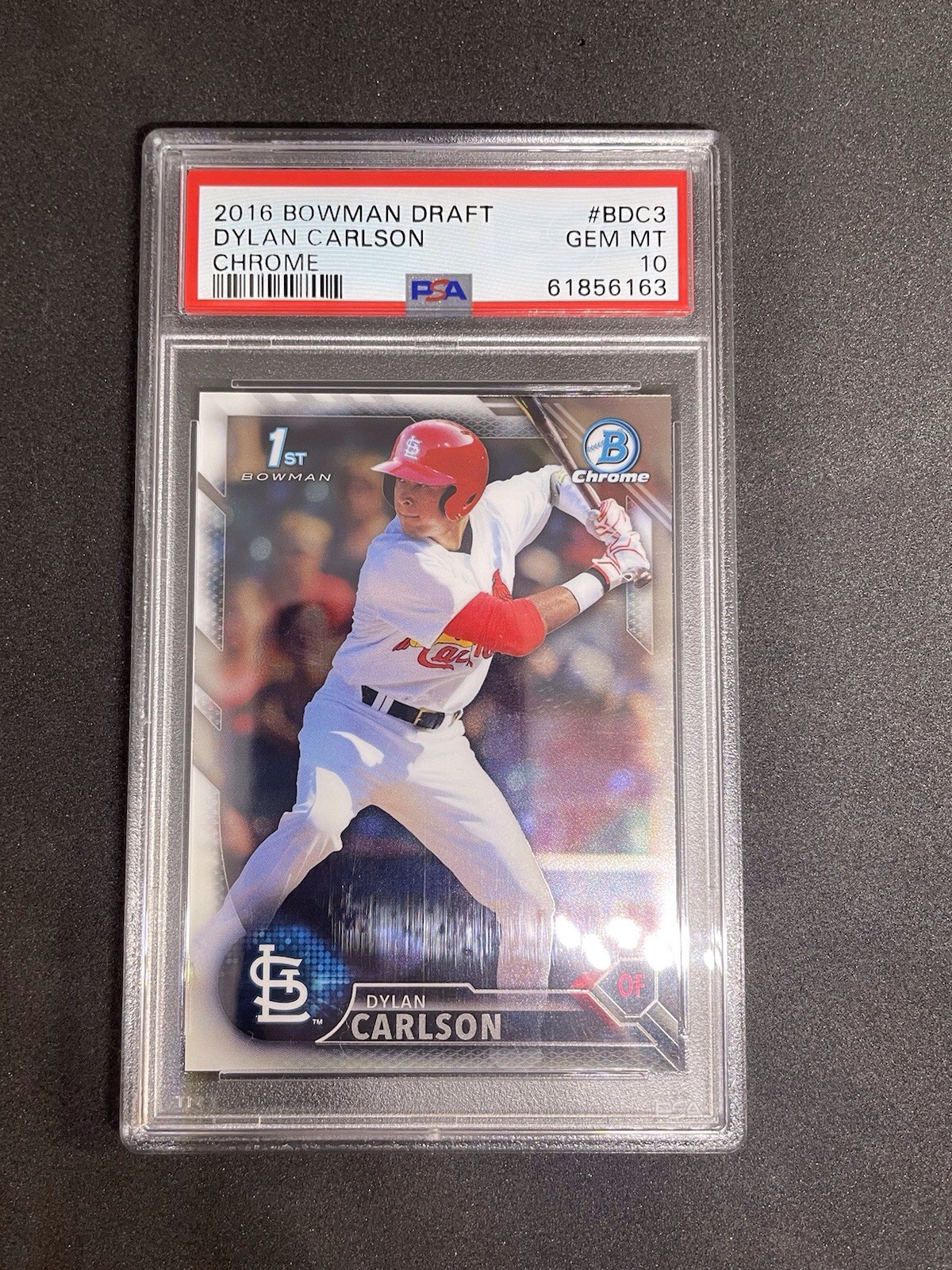 2016 Bowman Draft Chrome Draft Picks Dylan Carlson #BDC-3 PSA 10 RC Cardinals