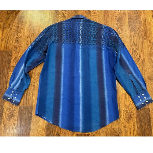 Vintage Wrangler Aztec Western Pearl Snap Shirt - Men's Size Medium Iconic - Picture 2 of 8