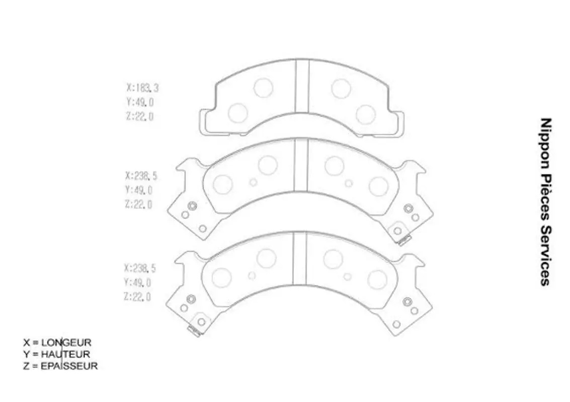 BremsbeläGe Vorne Nps I360U14 Isuzu Elf 3.1 Td-image